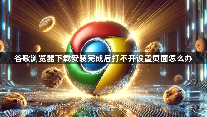 谷歌浏览器下载安装完成后打不开设置页面怎么办1