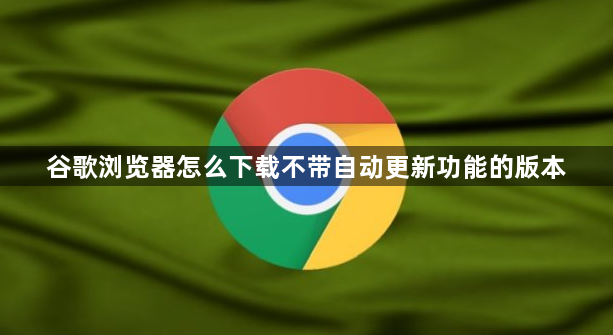 谷歌浏览器怎么下载不带自动更新功能的版本1