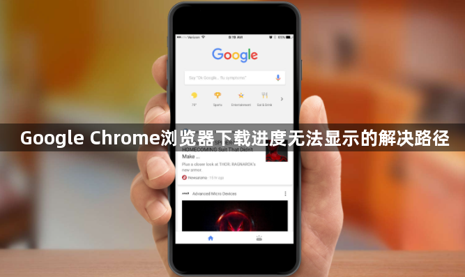 Google Chrome浏览器下载进度无法显示的解决路径1