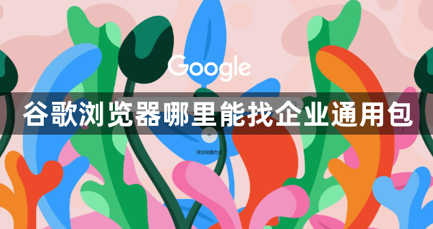 谷歌浏览器哪里能找企业通用包1