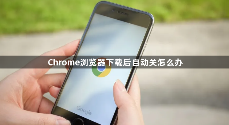 Chrome浏览器下载后自动关怎么办1