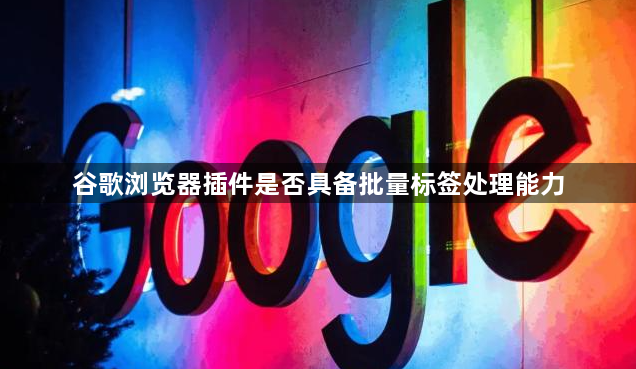 谷歌浏览器插件是否具备批量标签处理能力1