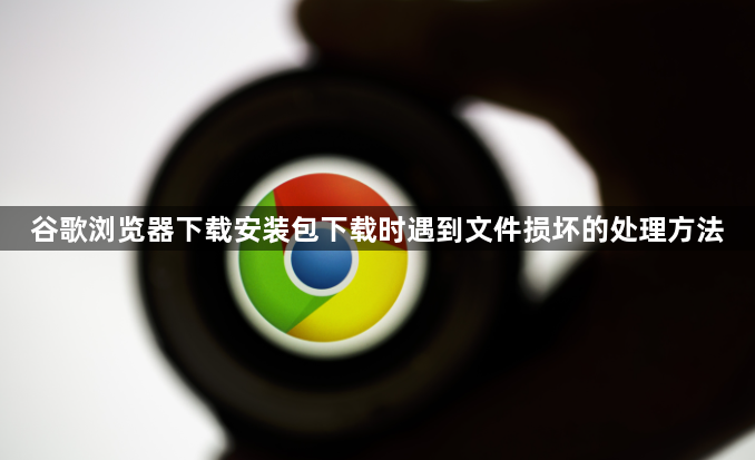 谷歌浏览器下载安装包下载时遇到文件损坏的处理方法1