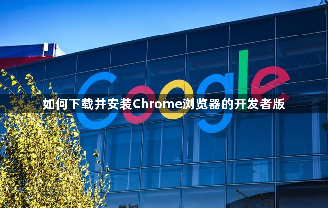 如何下载并安装Chrome浏览器的开发者版1