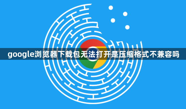 google浏览器下载包无法打开是压缩格式不兼容吗1