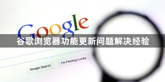 谷歌浏览器功能更新问题解决经验1