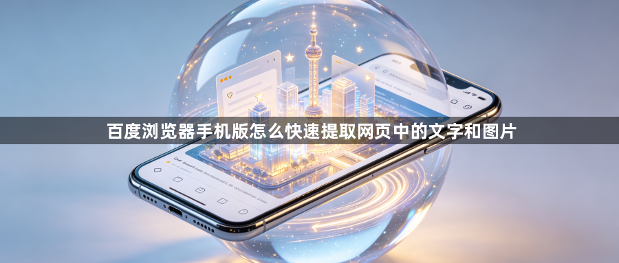 百度浏览器手机版怎么快速提取网页中的文字和图片1