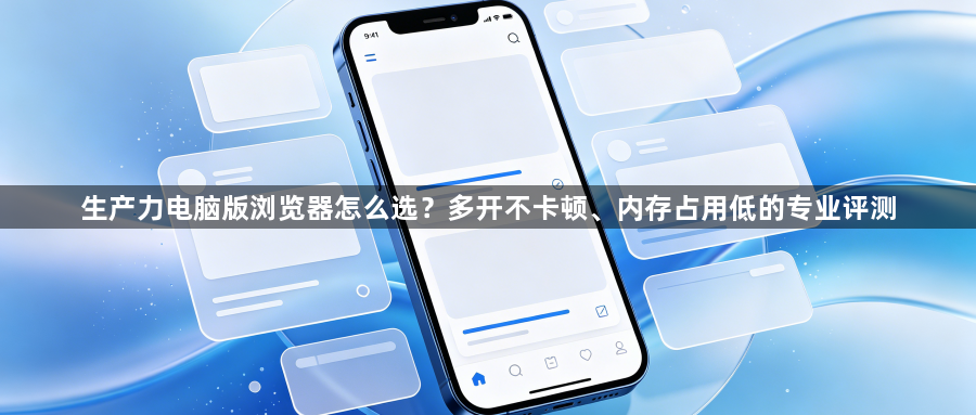 生产力电脑版浏览器怎么选?多开不卡顿、内存占用低的专业评测1