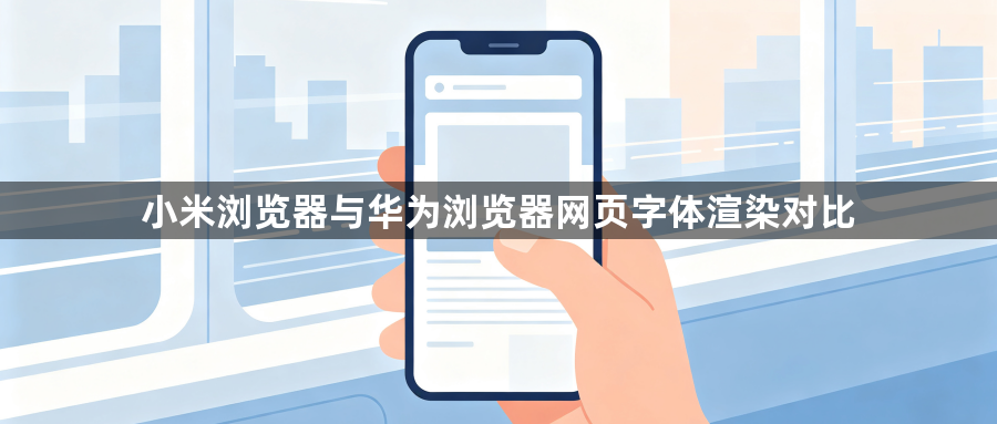 小米浏览器与华为浏览器网页字体渲染对比1