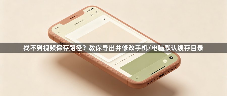 找不到视频保存路径?教你导出并修改手机/电脑默认缓存目录1