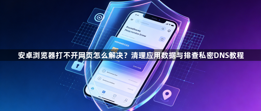 安卓浏览器打不开网页怎么解决?清理应用数据与排查私密DNS教程1