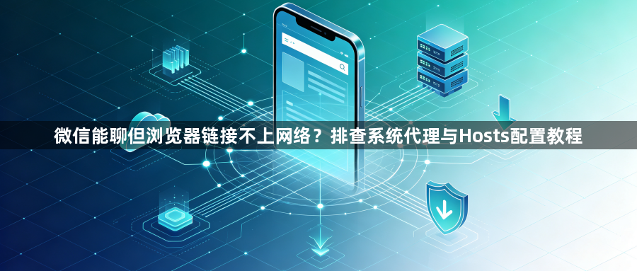 微信能聊但浏览器链接不上网络？排查系统代理与Hosts配置教程1