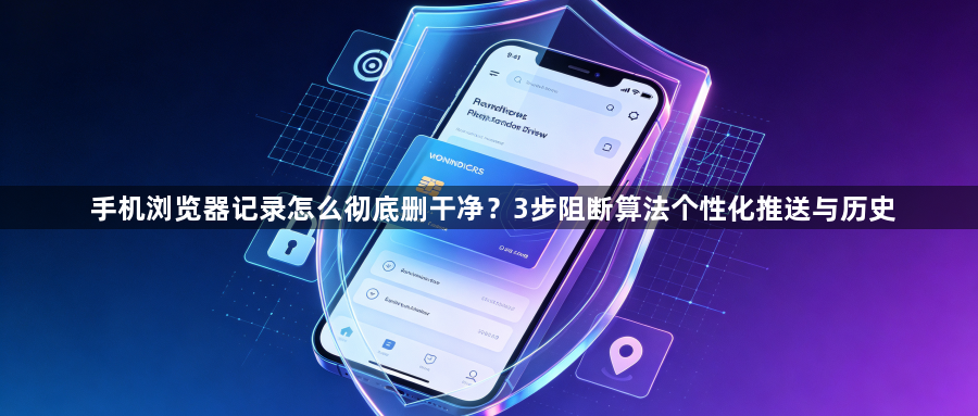 手机浏览器记录怎么彻底删干净?3步阻断算法个性化推送与历史1
