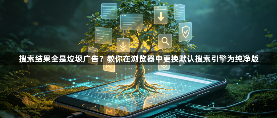 搜索结果全是垃圾广告？教你在浏览器中更换默认搜索引擎为纯净版1