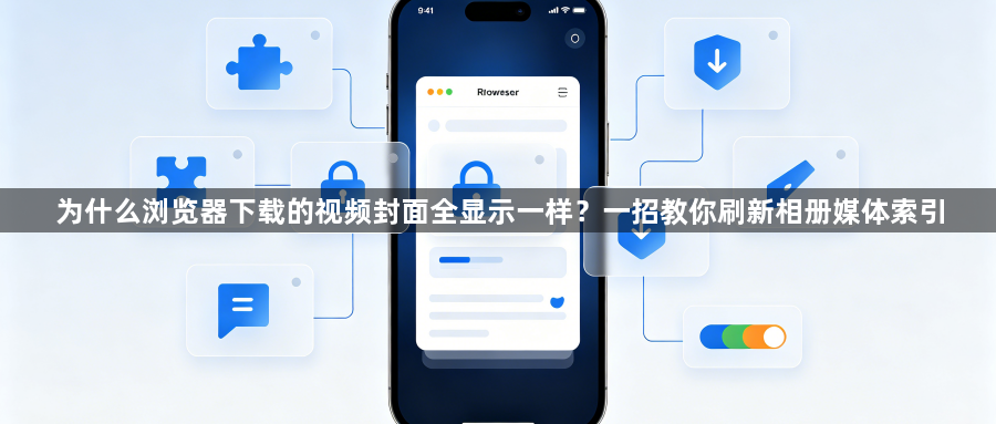 为什么浏览器下载的视频封面全显示一样?一招教你刷新相册媒体索引1